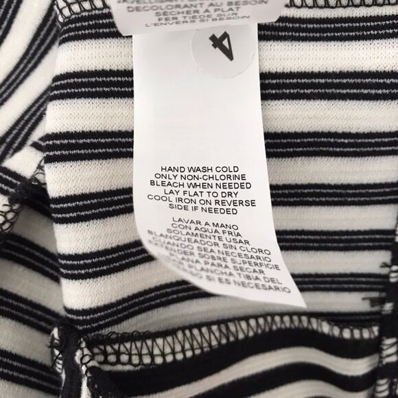Joe Fresh Dress Size SP Black White Multi Striped Sleeveless Pencil Sheath - Picture 10 of 13